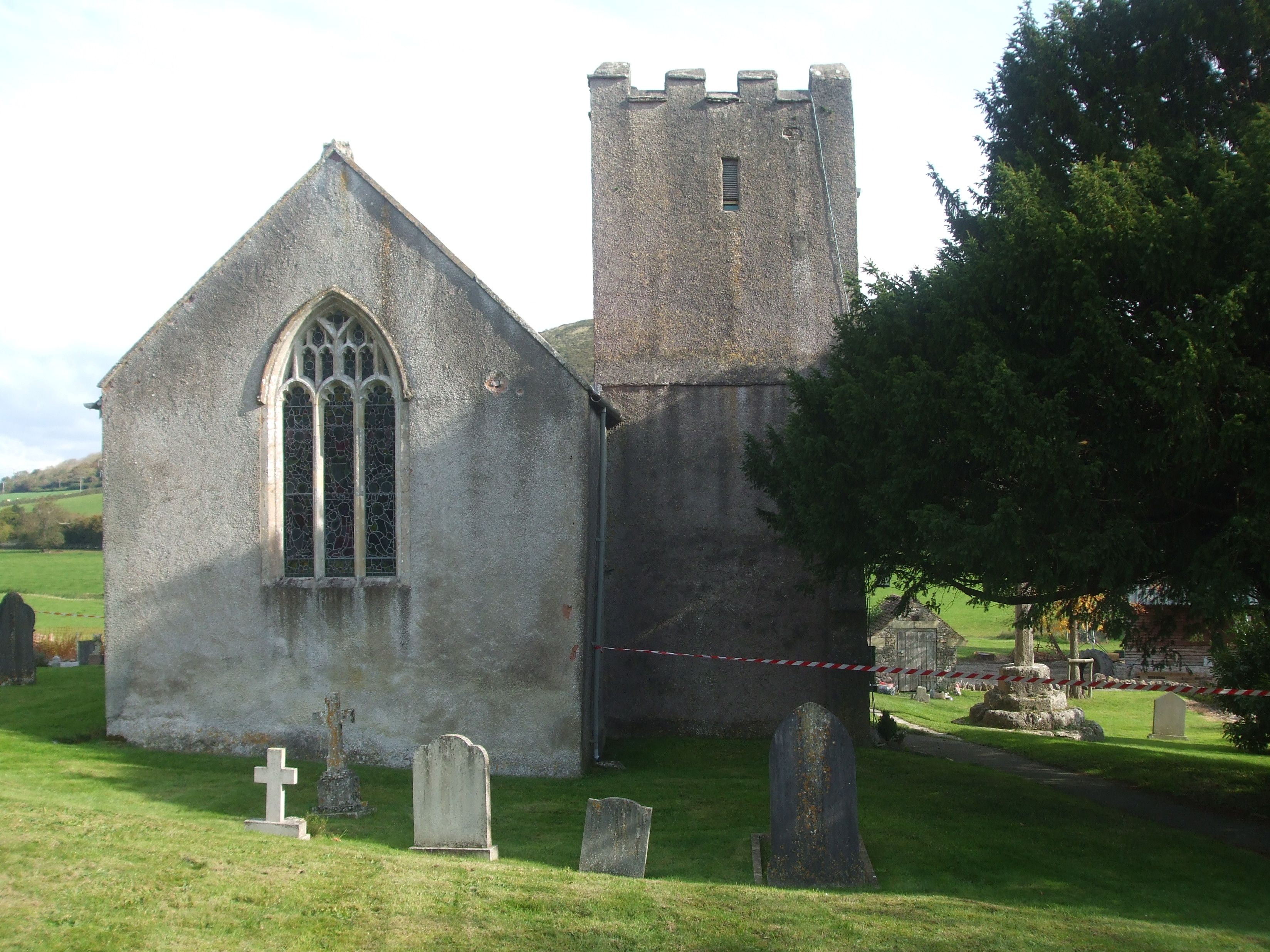St Andrew’s church in Loxton, Somerset, photographed in October 2020
